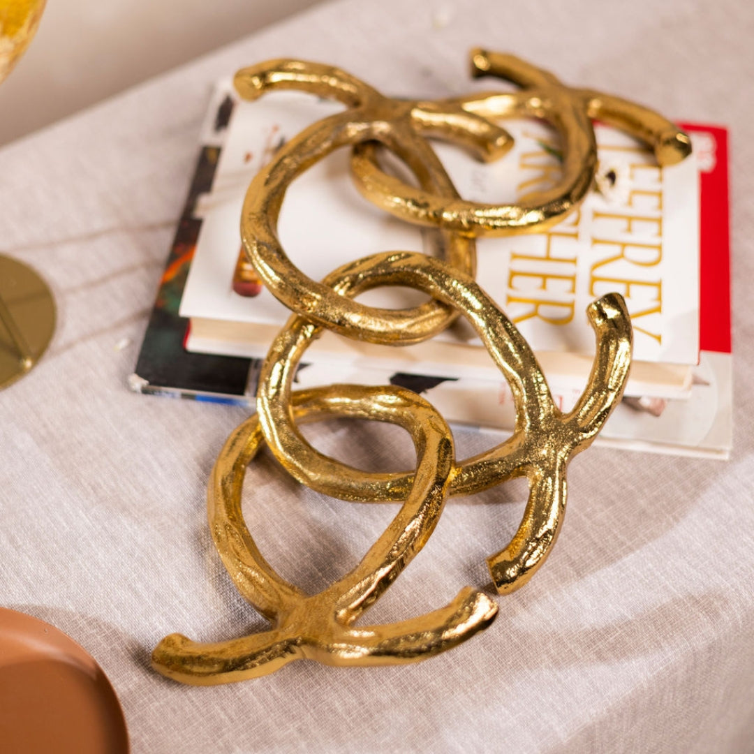 Half Infinity Gold Metal Decor Object