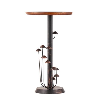 Shroom Metal Antique Accent Table