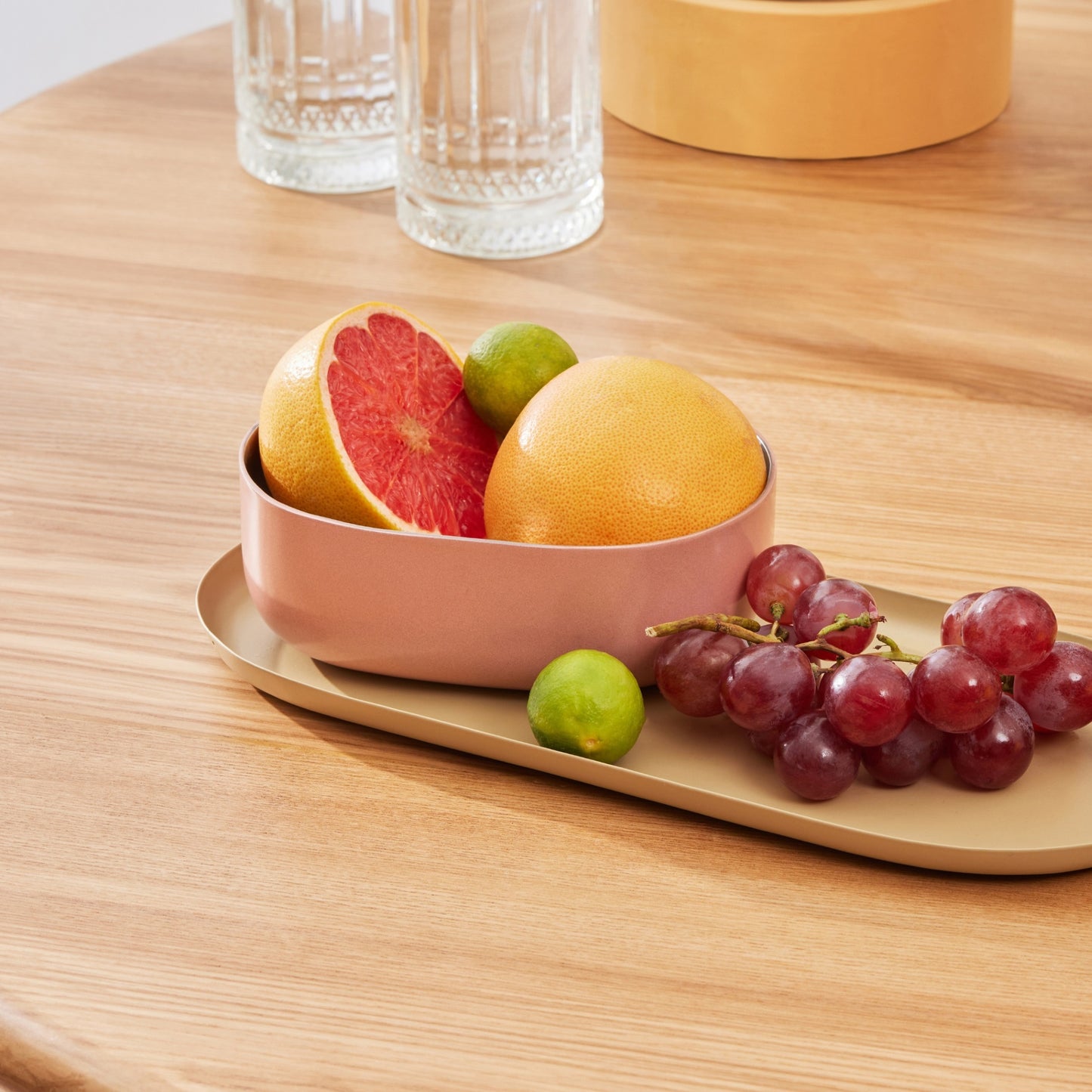 OVOID Steel Serveware Bowl - Blush