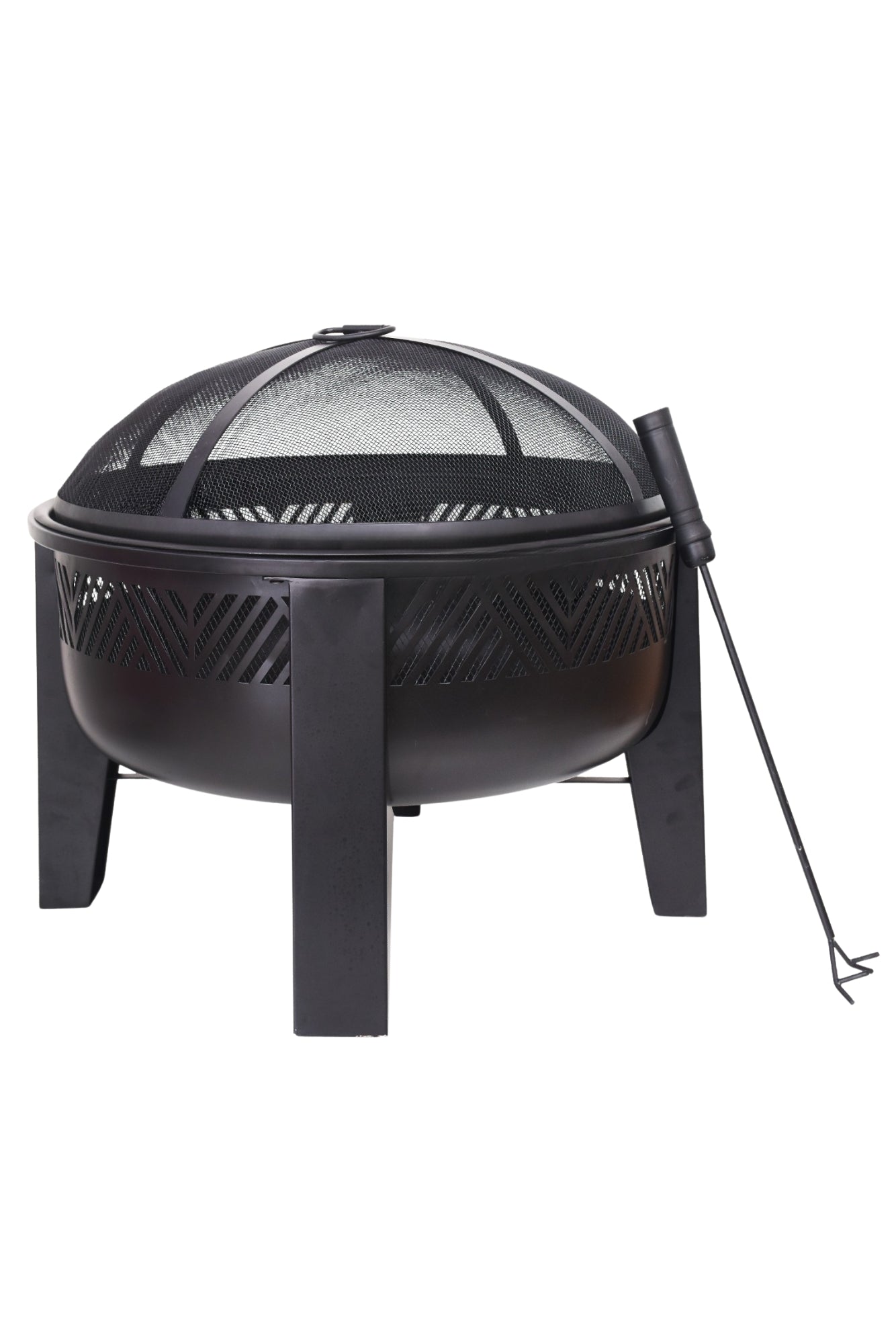 Inferno Round 26"Iron Fire Pit – Modern Minimalist Warmth