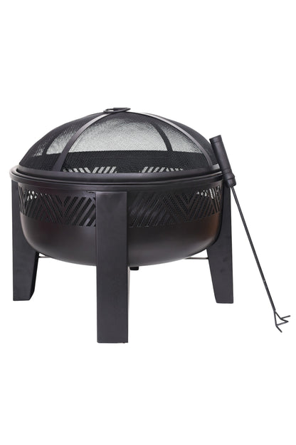 Inferno Round 26"Iron Fire Pit – Modern Minimalist Warmth