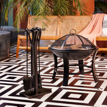 22 Inch Black Iron Bryne Firepit