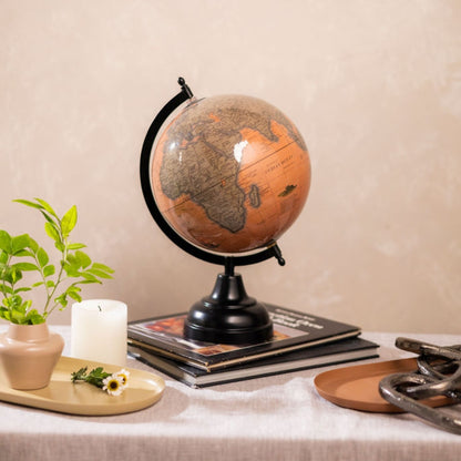 Blush Away Old Rose Grey Globe Decor Object