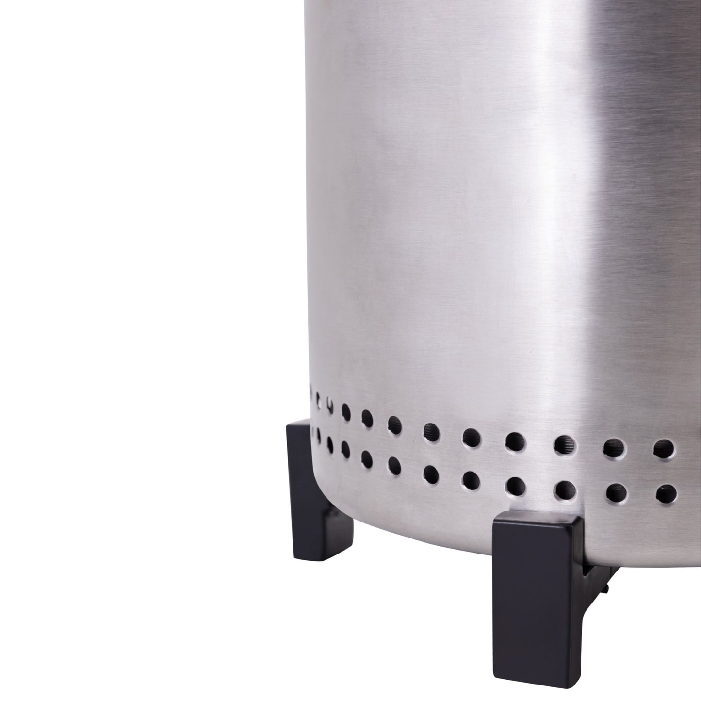 7.5 Inch Silver Steel Smokeless Tabletop Fire Pit With Stand