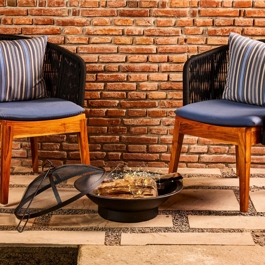 21.3 Inch Black Metal Mini Firepit