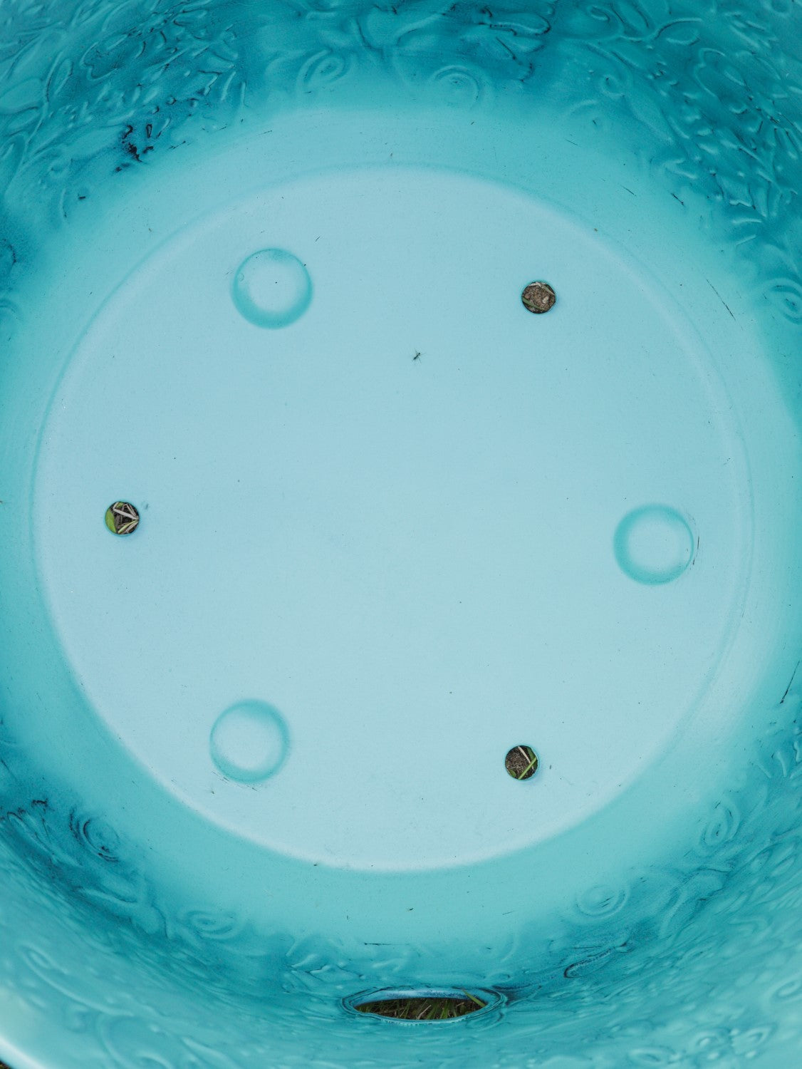 Turquoise Metal Hose Pot