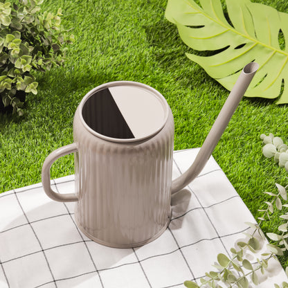 Flutted Metal Warm Grey Watering Can