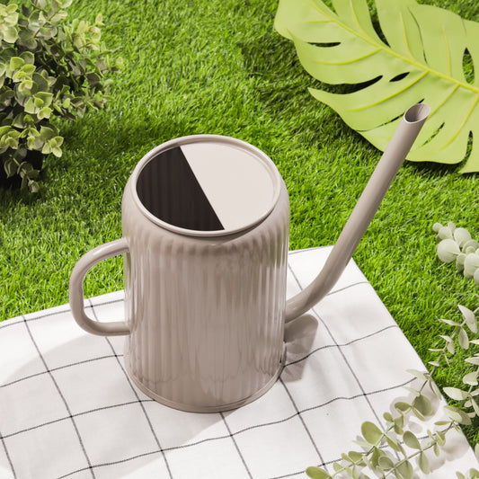 Flutted Metal Warm Grey Watering Can