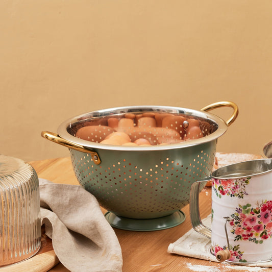 COLUM STEEL COLANDER - Green