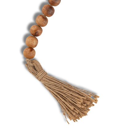 Natural Wooden Bead Garland Decor Object