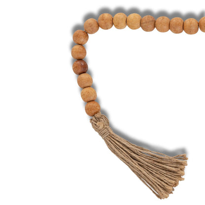 Natural Wooden Bead Garland Decor Object