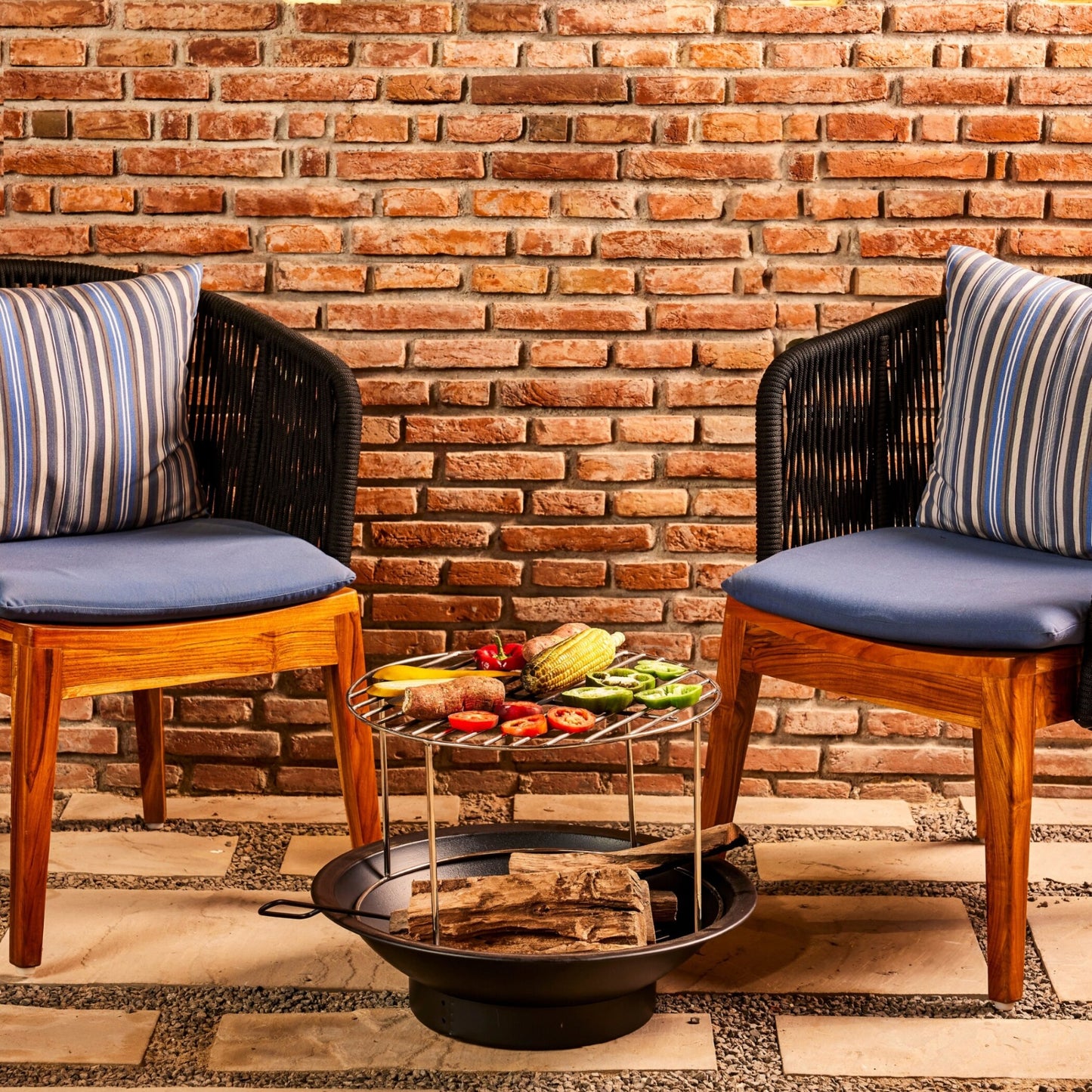 21.3 Inch Black Metal Mini Firepit