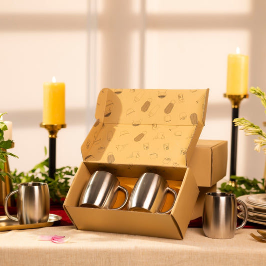 DOUBLE WALL MAT S.S. SET OF 2 GLASSES