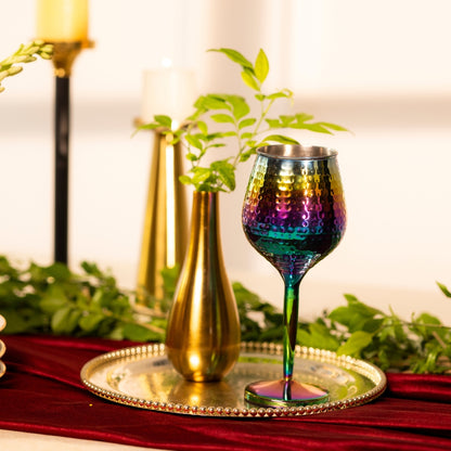 RAINBOW FINISH WINE GLASSES SET OF 2