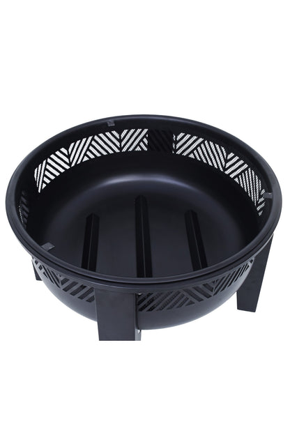 Inferno Round 26"Iron Fire Pit – Modern Minimalist Warmth