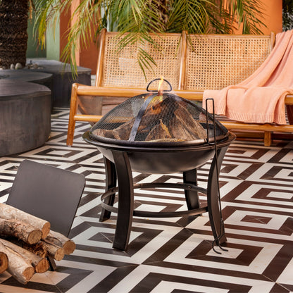 22 Inch Black Iron Bryne Firepit