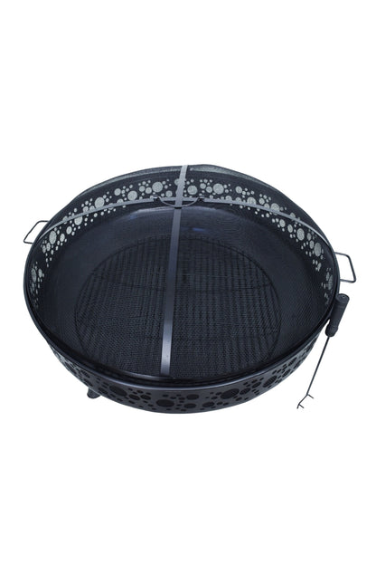 Celestia Iron 39" Fire Pit – Black Powder Coated Elegance