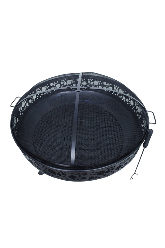 Celestia Iron 39" Fire Pit – Black Powder Coated Elegance
