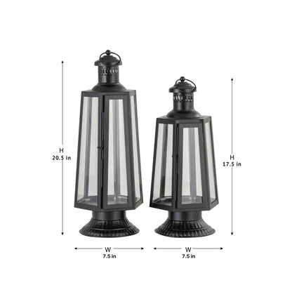 FRENCH LOVE (HT) BLACK METAL LANTERN