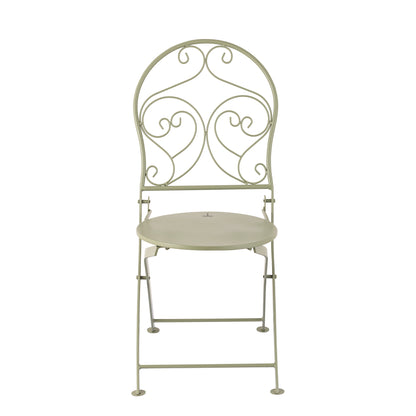 French Cafe Bistro Metal Table & 2 Chair's Set