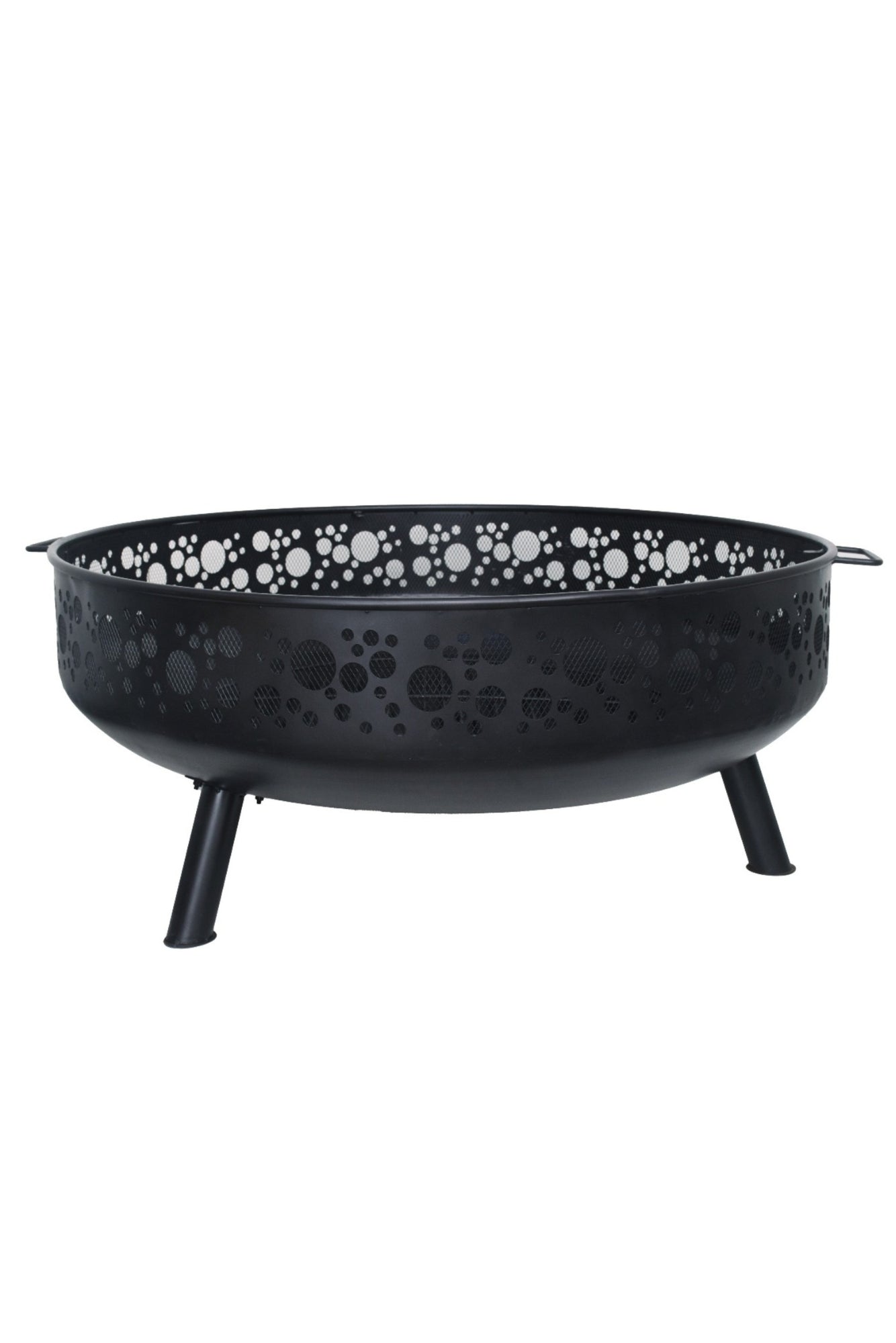 Celestia Iron 39" Fire Pit – Black Powder Coated Elegance