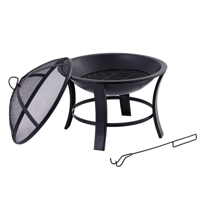 22 Inch Black Iron Bryne Firepit