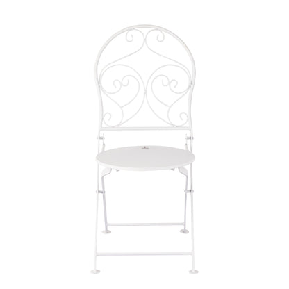 French Cafe Bistro Metal Table & 2 Chair's Set