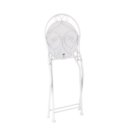 French Cafe Bistro Metal Table & 2 Chair's Set