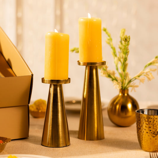 Cone Candle Holders-Set Of 2