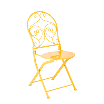 French Cafe Bistro Metal Table & 2 Chair's Set