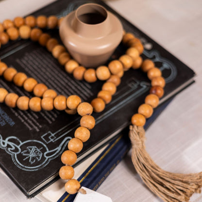 Natural Wooden Bead Garland Decor Object