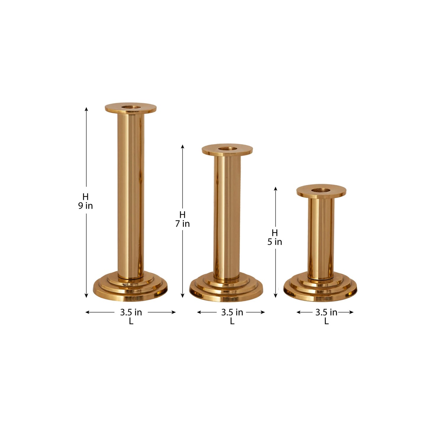 Bar Candle Holders- Set Of 3