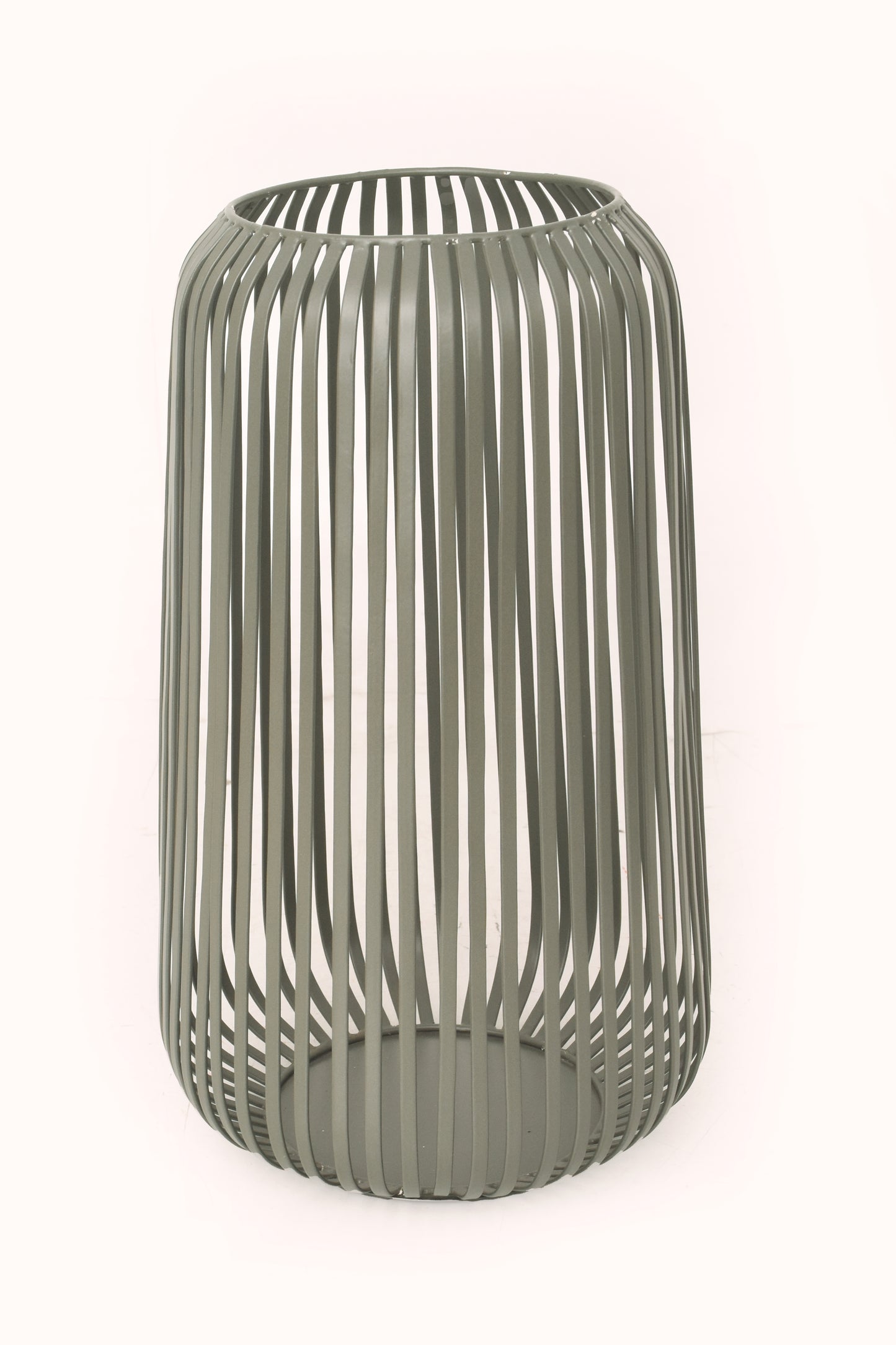 LINEAR MESH OLIVE METAL LANTERNS - Set of 3