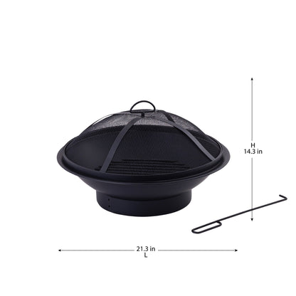 21.3 Inch Black Metal Mini Firepit