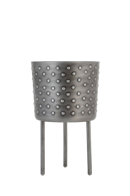 CROCO ANTIQUE IRON METAL PLANTER- SET OF 2