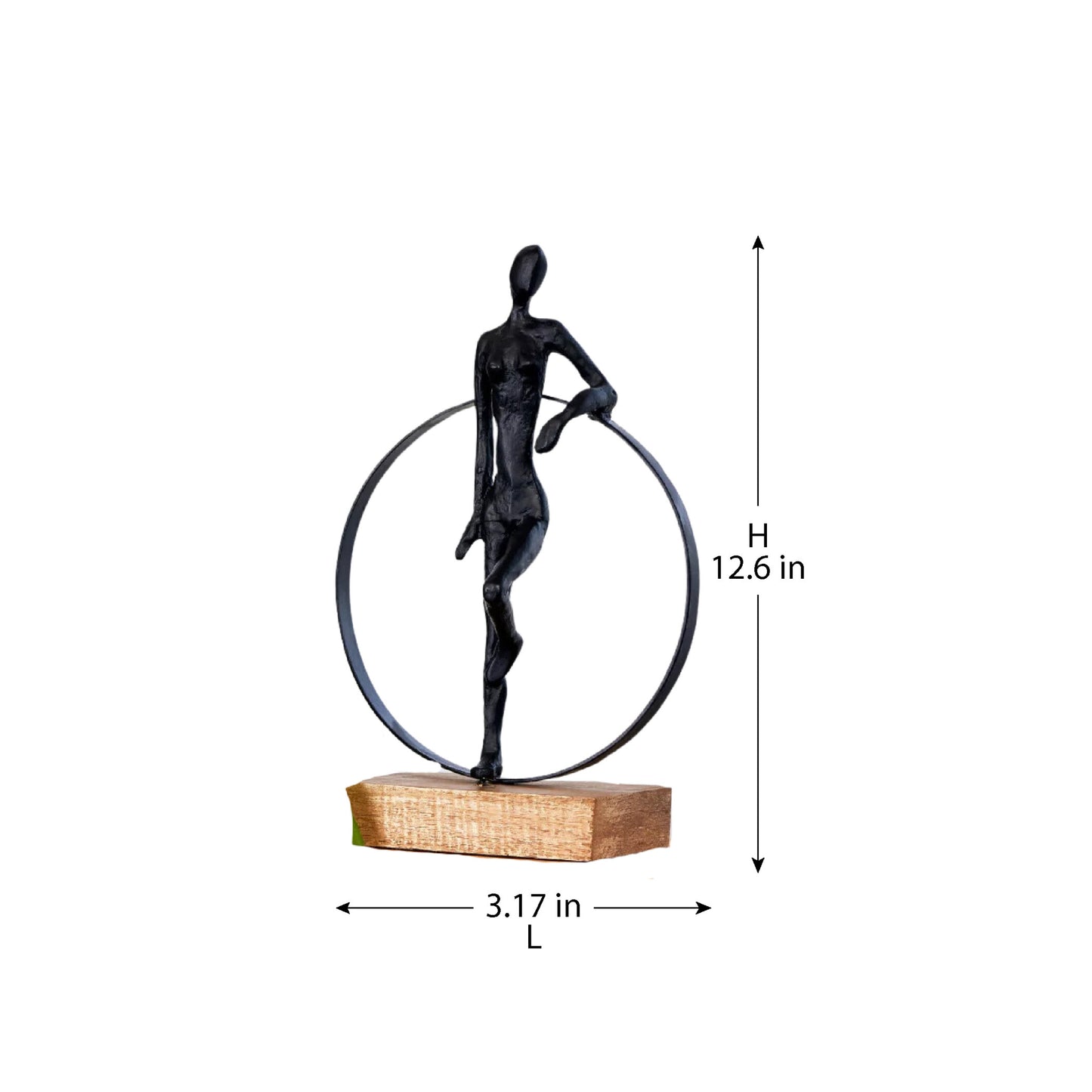 TRAPEZE MAN METAL WOOD DECOR OBJECT