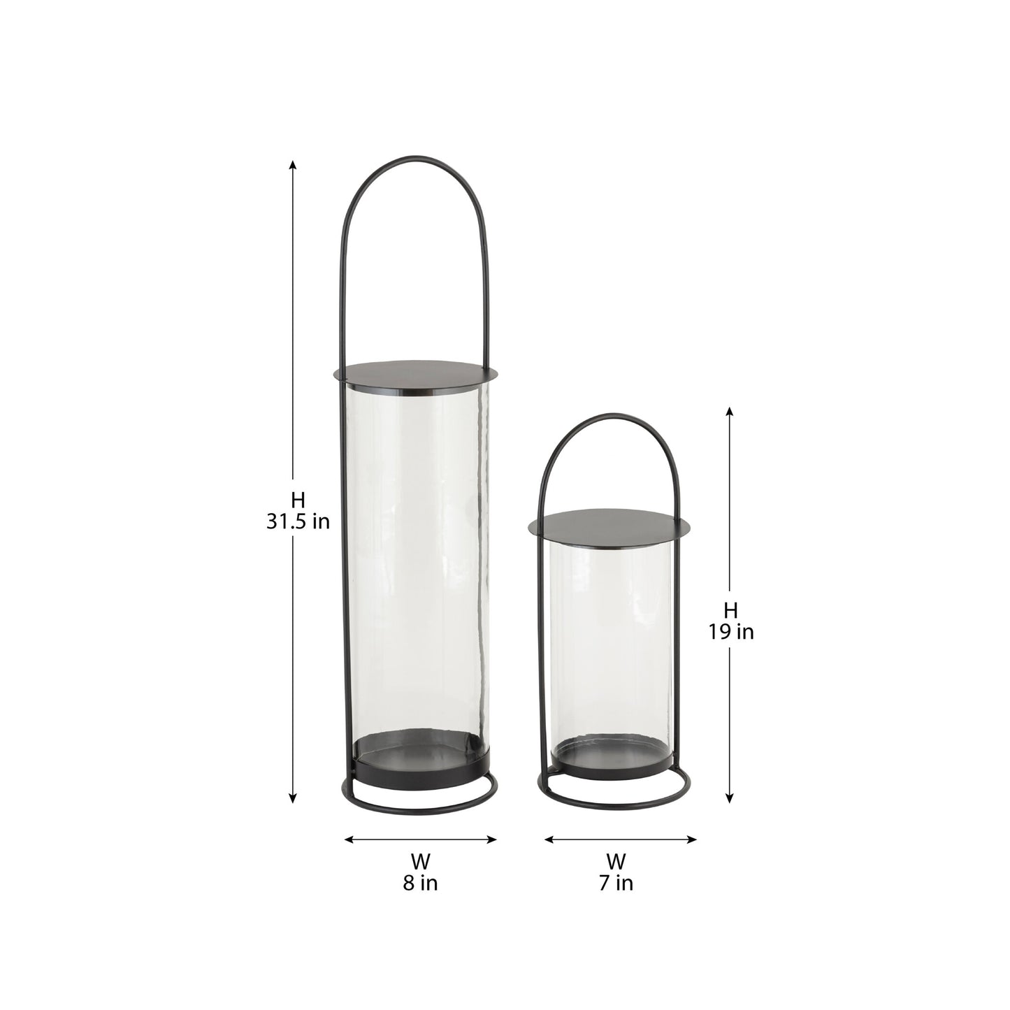 BEACON (ht) BLACK METAL LANTERN