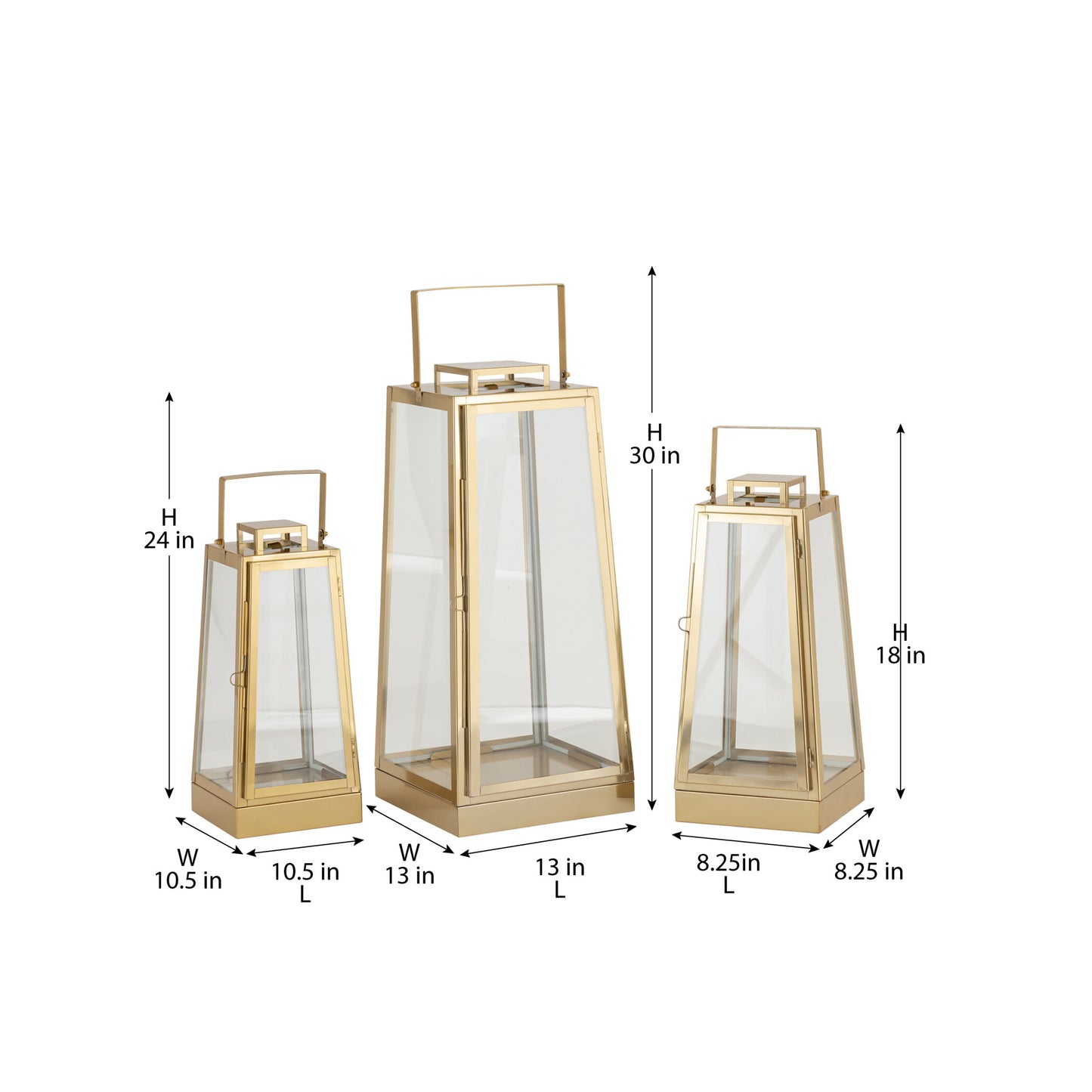 GLOW GOLD (HT) GOLD METAL LANTERN