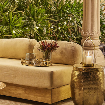 TEMPLE ARN GOLD METAL LANTERN