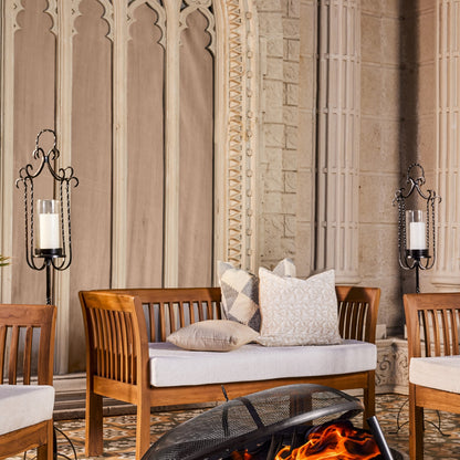 LAMP POST BLACK METAL LONG LANTERN