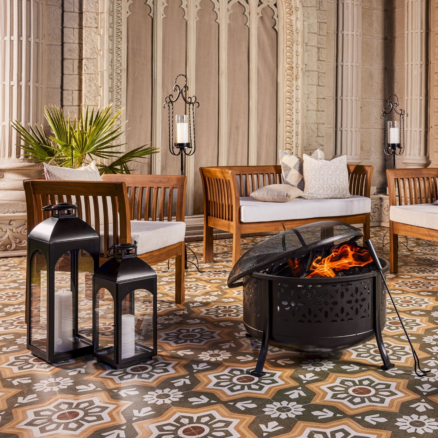 ILLUMINARE (ht) BLACK METAL LANTERN