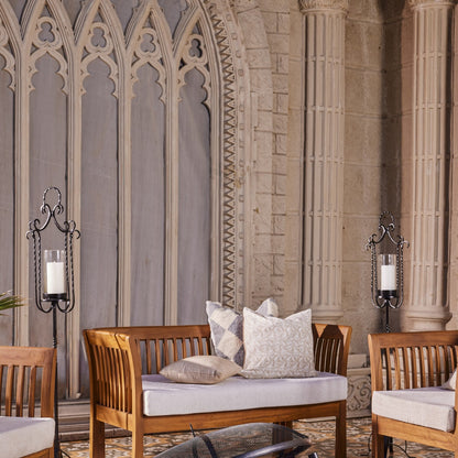 LAMP POST BLACK METAL LONG LANTERN