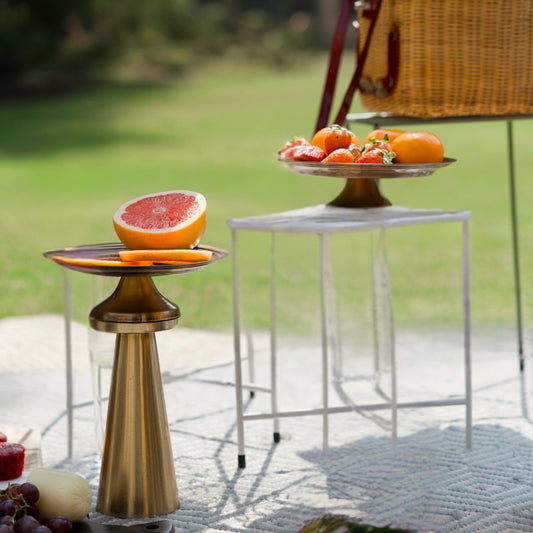 Dorris Antique Gold Platter Stand