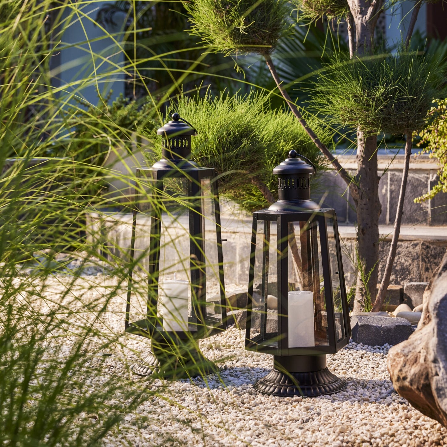 FRENCH LOVE (HT) BLACK METAL LANTERN