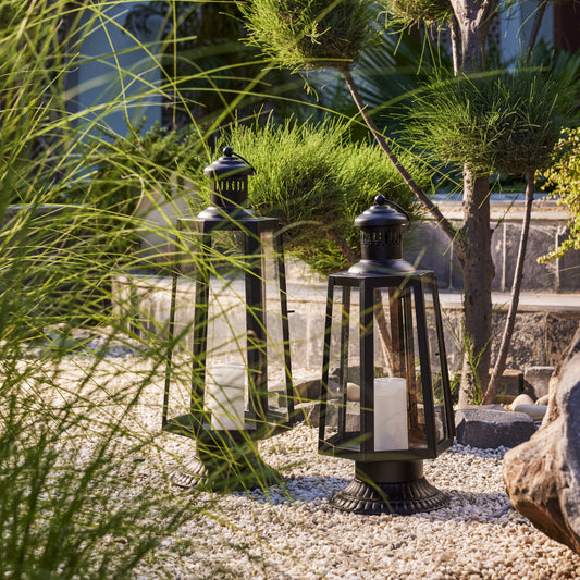 FRENCH LOVE (HT) BLACK METAL LANTERN