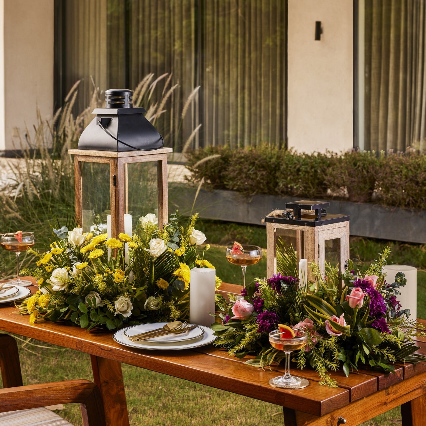 NIGHTGAURD WOOD METAL LANTERN