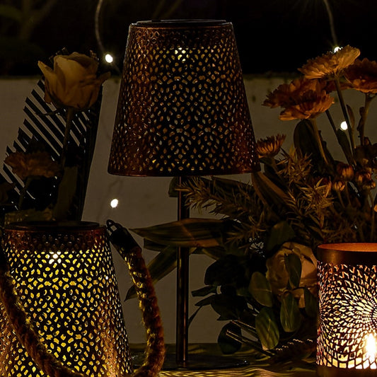 SOLAR MUNIR BLACK COPPER METAL TABLE LAMP