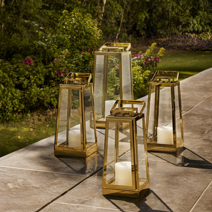 GLOW GOLD (HT) GOLD METAL LANTERN