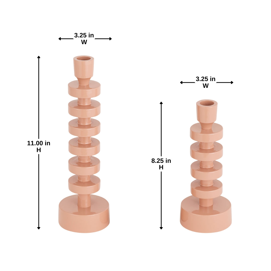 Rosetta Sculpt Candle Holder - Set of 2