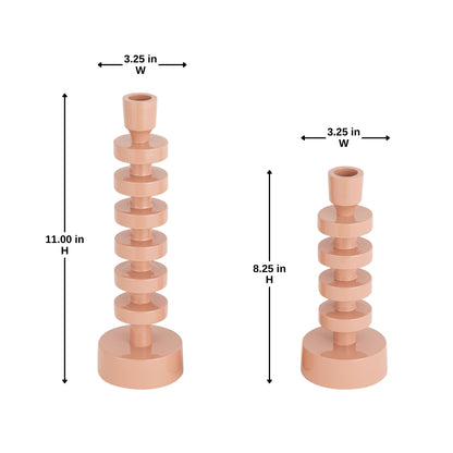 Rosetta Sculpt Candle Holder - Set of 2